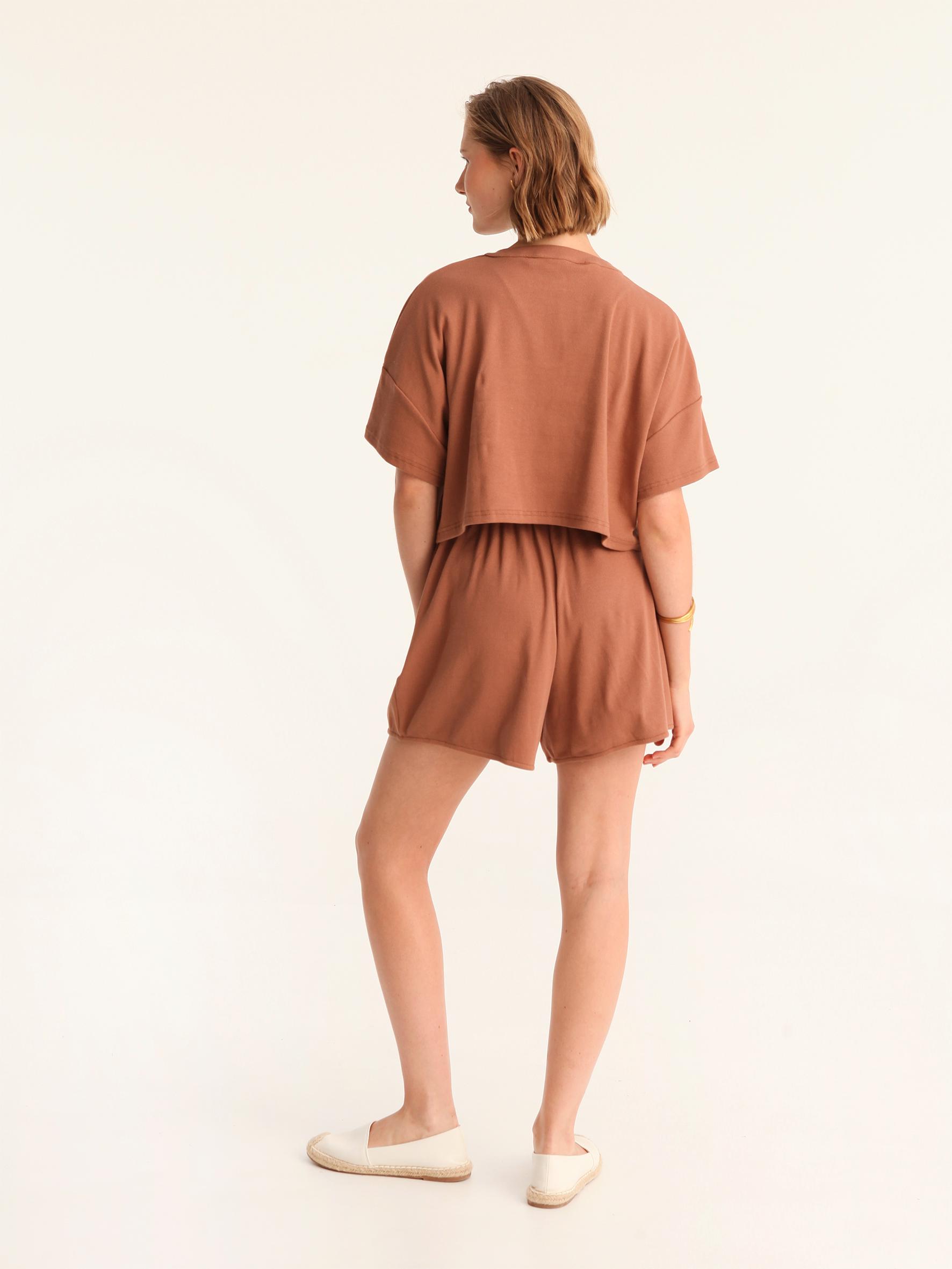 Women’s Cocoa Brown Relaxed High Rise Resort Shorts - view 4